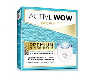 Active Wow Teeth Whitening Kit - LED Light, 36% Carbamide Peroxide, Mint