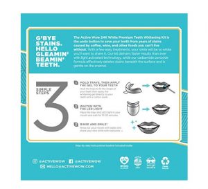 Active Wow Teeth Whitening Kit - LED Light, 36% Carbamide Peroxide, Mint - Image 7