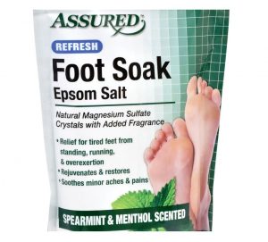 Salt Foot Soak with Spearmint and Menthol Scent, 16 oz. - Assured Epsom - Image 2