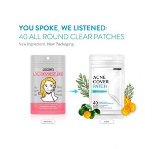 Acne Absorbing Cover Patch Hydrocolloid, Tea Tree, Calendula Oil, CICA (40 ROUND PATCHES) - Avarelle - Image 2