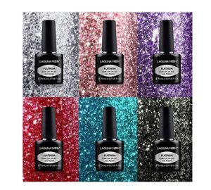 Platinum Gel Nail Polish Kit Soak Off UV LED Gel Polish Varnish Lacquer - 6pcs Platinum Gel Nail - Image 3