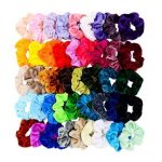 Hair Scrunchies, 45 Pcs Velvet Elastics Bobbles Hair Bands Scrunchy Hair Tie Ropes Scrunchie for Women Girls