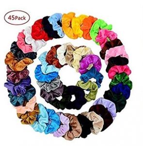Hair Scrunchies, 45 Pcs Velvet Elastics Bobbles Hair Bands Scrunchy Hair Tie Ropes Scrunchie for Women Girls - Image 3