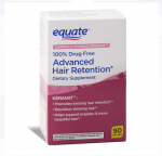 Equate Advanced Hair Retention Dietary Supplement, 90 Softgels