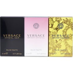 3 PIECE WOMENS MINI VARIETY WITH CRYSTAL NOIR & BRIGHT CRYSTAL & YELLOW DIAMOND AND ALL ARE EDT 0.17 OZ MINIS - VERSACE VARIETY by Gianni Versace