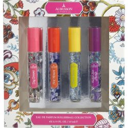 4 PIECE MINI VARIETY WITH DAY DREAMS & FIRST MOMENT & HEARTS DESIRE & PERFECT LOVE ALWAYS AND ALL ARE EAU DE PARFUM ROLLERBALL 0.33 OZ MINIS - AUBUSSON WOMENS VARIETY by Aubusson