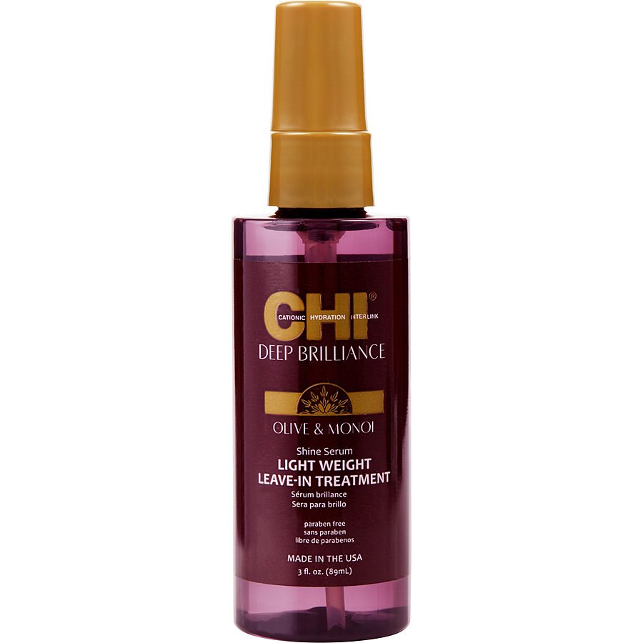 DEEP BRILLIANCE OLIVE & MONOI SHINE SERUM LIGHTWEIGHT LEAVE-IN TREATMENT 3 OZ - CHI by CHI DEEP BRILLIANCE OLIVE & MONOI SHINE SERUM LIGHTWEIGHT LEAVE-IN TREATMENT 3 OZ - CHI by CHI