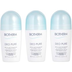 Deo Pure Trio Antiperspirant Roll-On ( Alcohol Free  )--3x75ml/2.53oz - Biotherm by BIOTHERM
