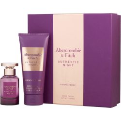EAU DE PARFUM SPRAY 1.7 OZ & BODY LOTION 6.7 OZ - ABERCROMBIE & FITCH AUTHENTIC NIGHT by Abercrombie & Fitch