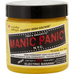 HIGH VOLTAGE SEMI-PERMANENT HAIR COLOR CREAM - # ELECTRIC BANANA 4 OZ - MANIC PANIC by Manic Panic