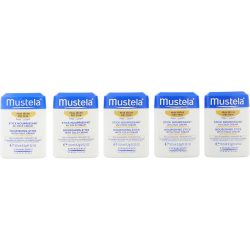 Nourishing Stick With Cold Cream (Lips & Cheeks) Set - For Dry Skin --5 x 10.1ml/0.32oz - Mustela by Mustela