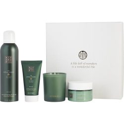 The Ritual of Jing Set: Foaming Shower Gel 6.7oz + Body Scrub 4.2oz + Body Cream 2.3oz + Scented Candle 5.1oz - Rituals by Rituals