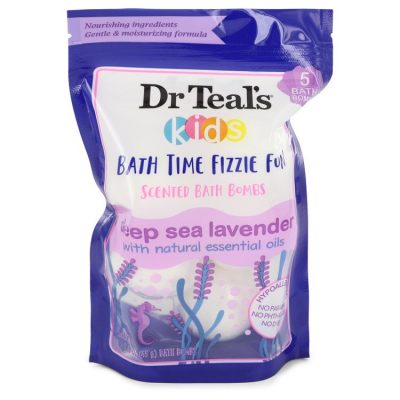 Dr Teal's Ultra Moisturizing Bath Bombs Cologne By Dr Teal's Five (5) 1.6 oz Kids Bath Time Fizzie Fun Scented Bath Bombs Deep Sea Lavender with Natural Essential Oils (Unisex)