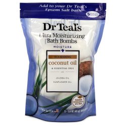 Dr Teal's Ultra Moisturizing Bath Bombs Cologne By Dr Teal's Five (5) 1.6 oz Moisture Rejuvinating Bath Bombs with Coconut oil