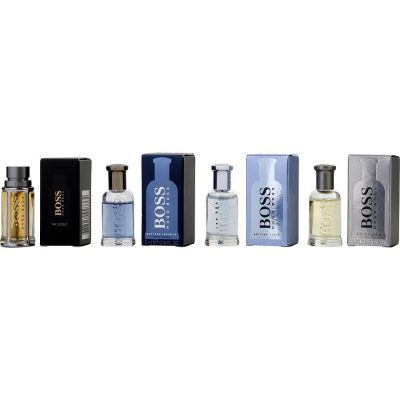 4 PIECE MENS VARIETY WITH BOSS THE SCENT & BOSS BOTTLED TONIC & BOSS BOTTLED INFINITE & BOSS #6 AND ALL ARE EDT 0.16 OZ MINIS - HUGO VARIETY by Hugo Boss