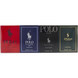 4 PIECE MINI VARIETY WITH POLO & POLO BLUE & POLO BLACK & POLO RED AND ALL EDT 0.5 OZ - RALPH LAUREN VARIETY by Ralph Lauren